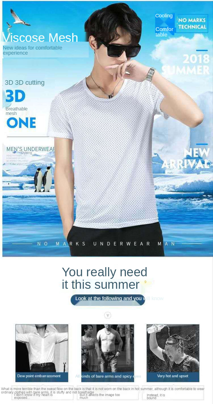 Men's Ice Mesh Breathable T-shirt