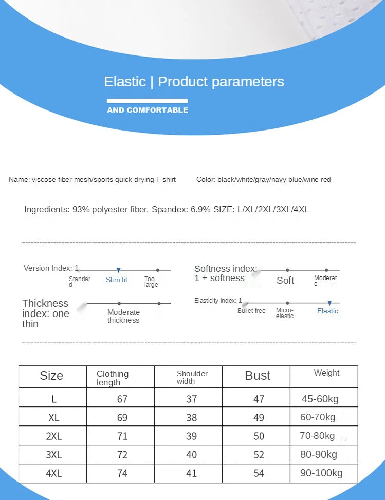 Men's Ice Mesh Breathable T-shirt