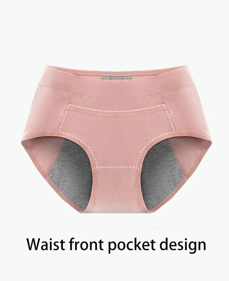 Women's Cotton High Waist Absorbent Panties