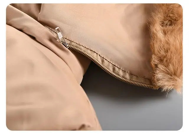 Padded Girl's Winter Jacket W/Removable Hood