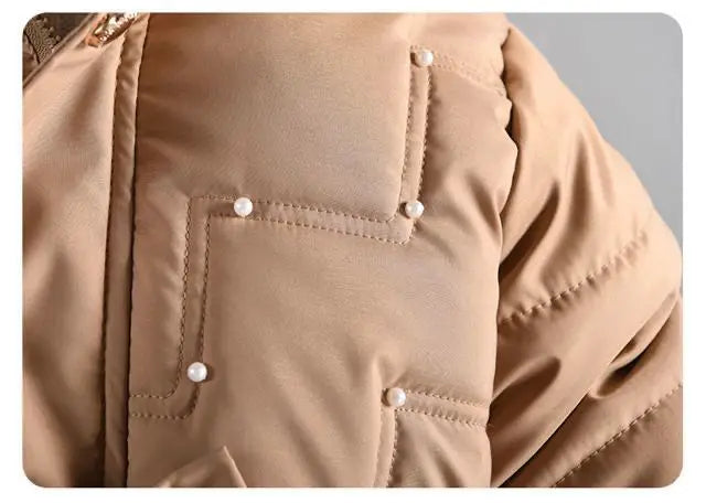 Padded Girl's Winter Jacket W/Removable Hood