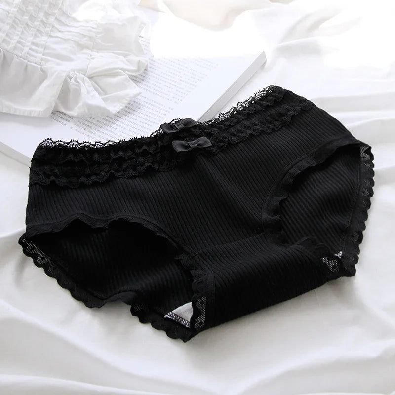 5 Pack Cotton Lace Briefs