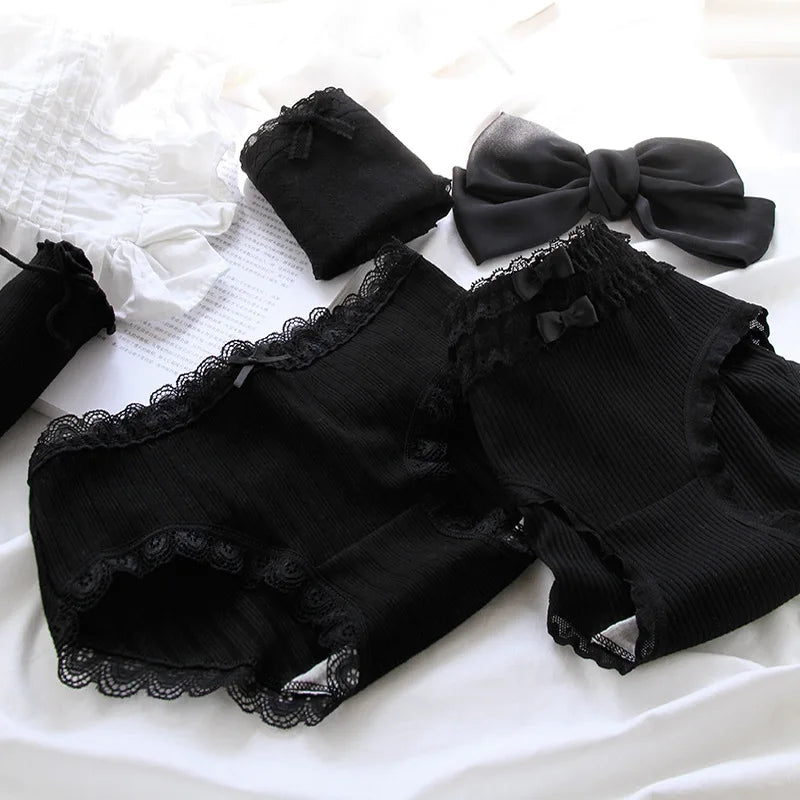 5 Pack Cotton Lace Briefs