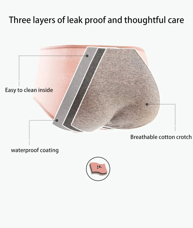 Women's Cotton High Waist Absorbent Panties