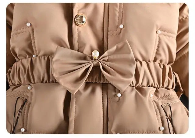 Padded Girl's Winter Jacket W/Removable Hood