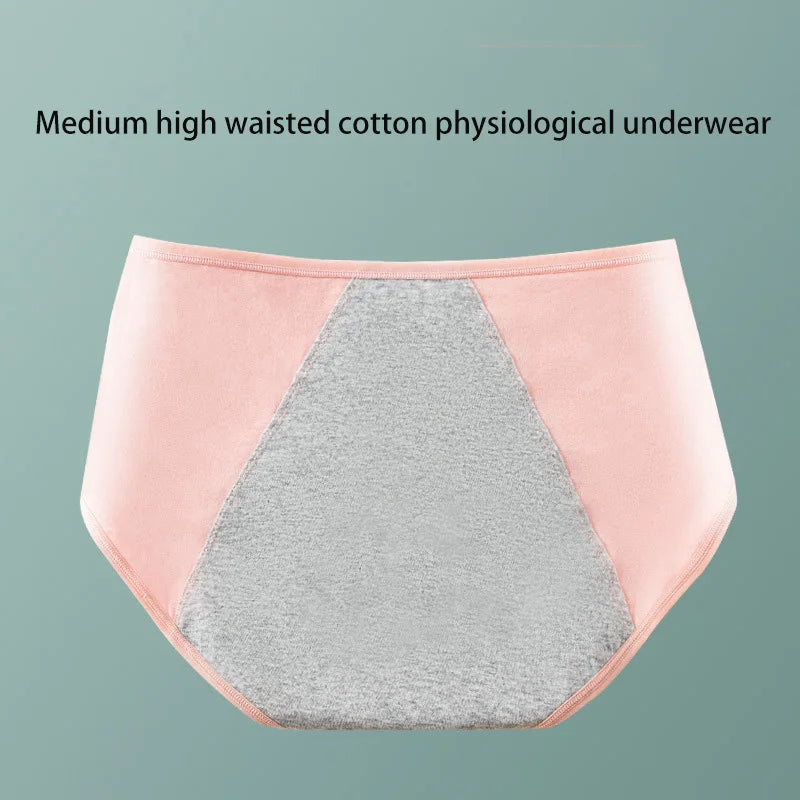 Women's Cotton High Waist Absorbent Panties