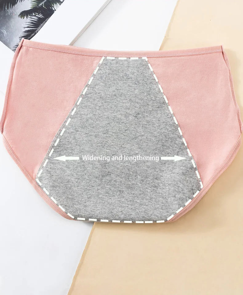 Women's Cotton High Waist Absorbent Panties