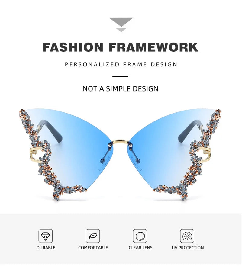 Diamond Butterfly Sunglasses
