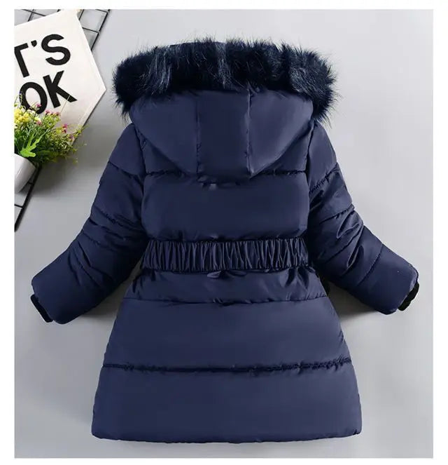 Padded Girl's Winter Jacket W/Removable Hood