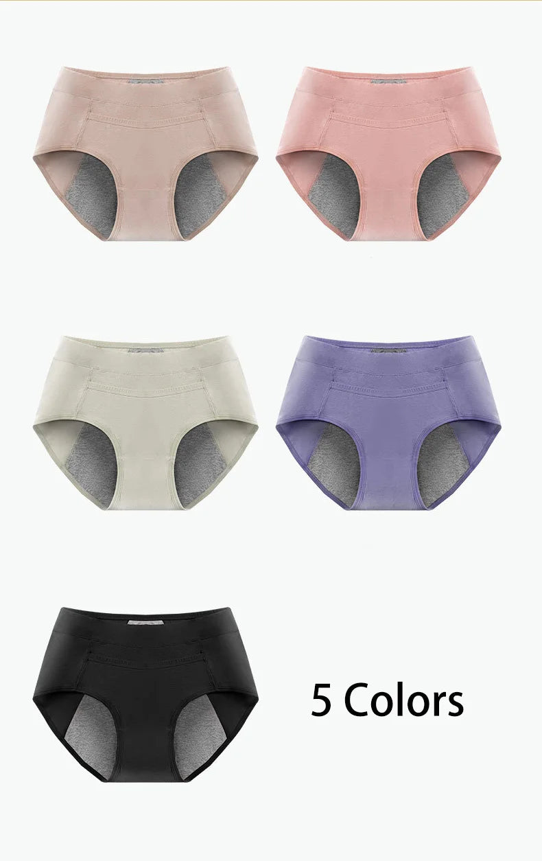 Women's Cotton High Waist Absorbent Panties