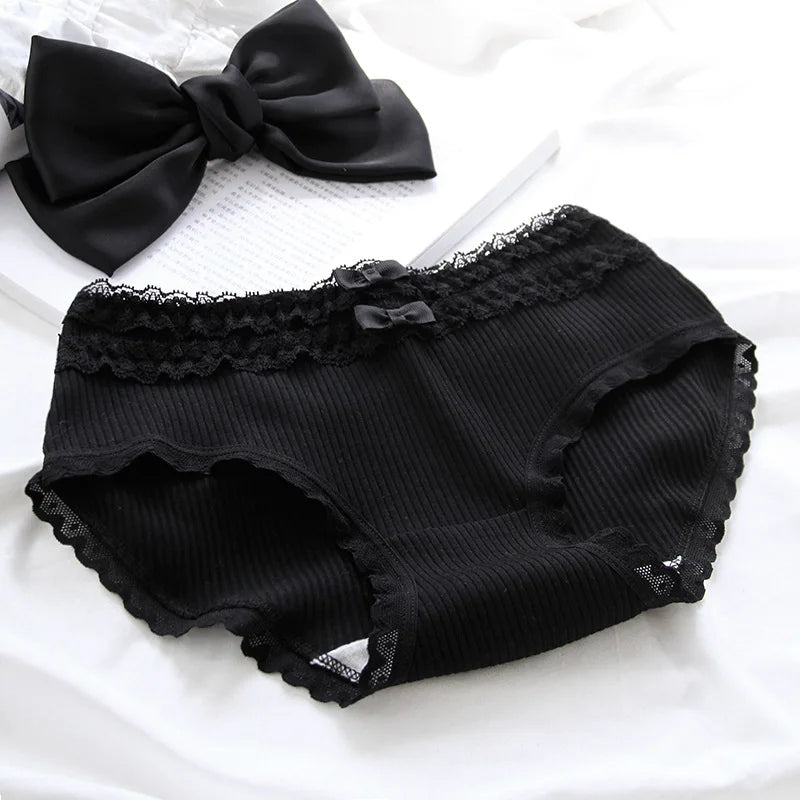 5 Pack Cotton Lace Briefs