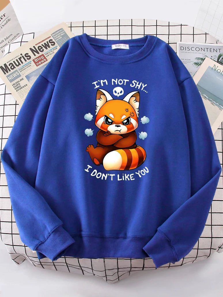Angry Fox Cartoons Hoody Female Crewneck Sweatshirt