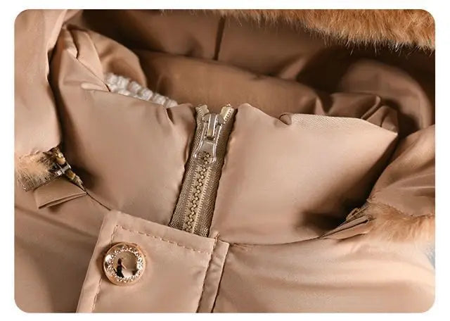 Padded Girl's Winter Jacket W/Removable Hood