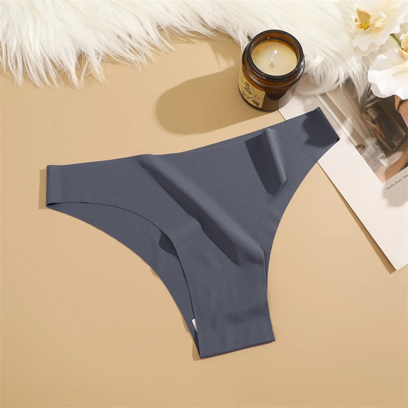 3Pcs Ultra-thin Seamless Silk Underwear