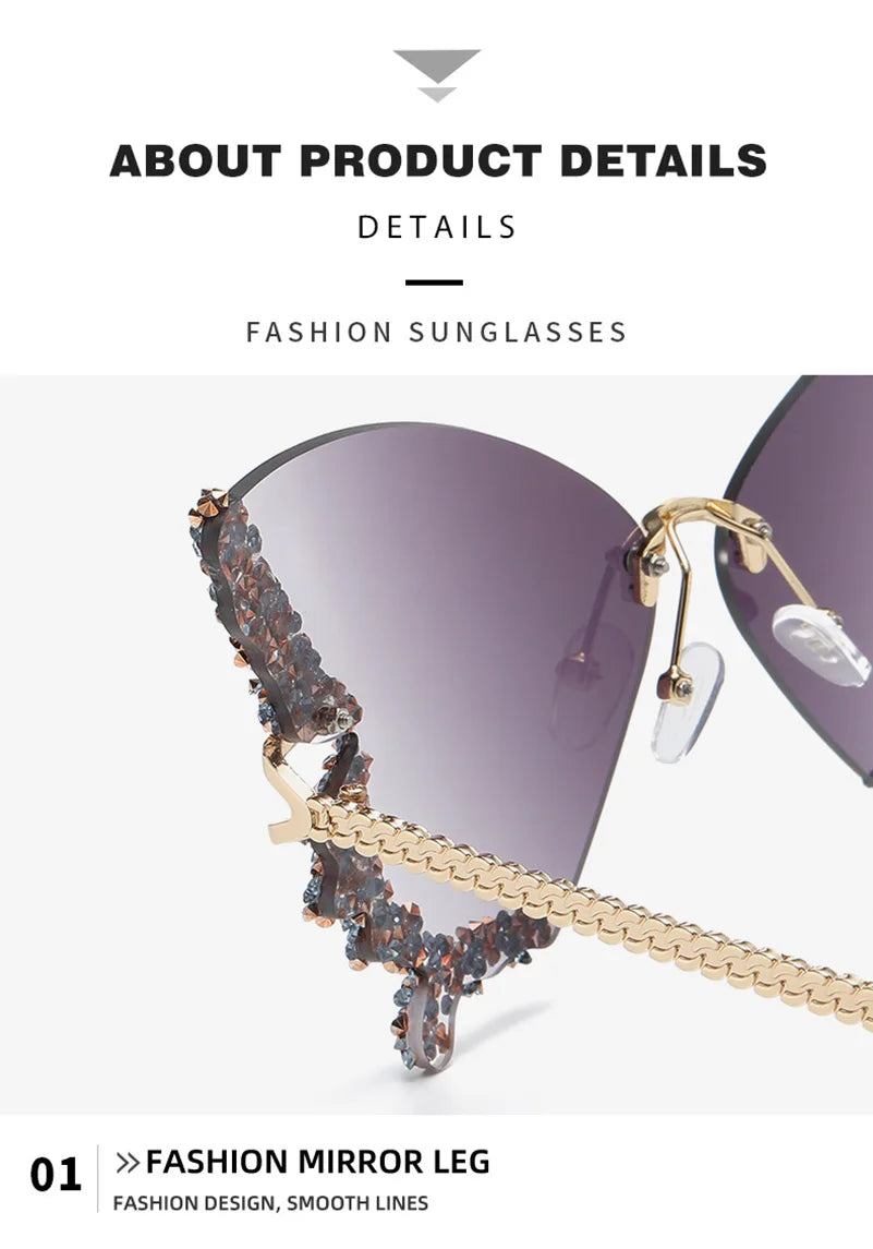 Diamond Butterfly Sunglasses