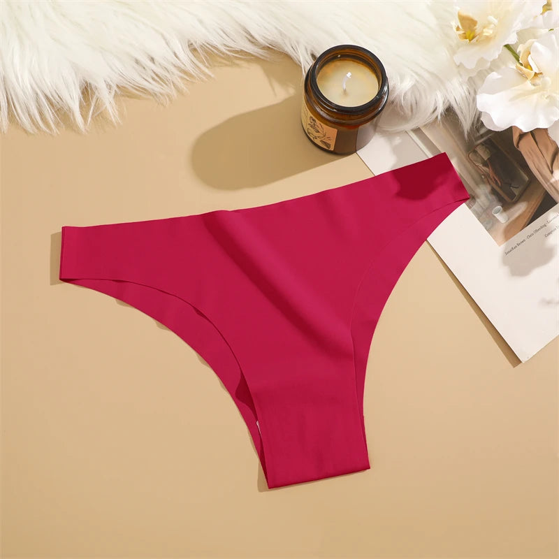 3Pcs Ultra-thin Seamless Silk Underwear