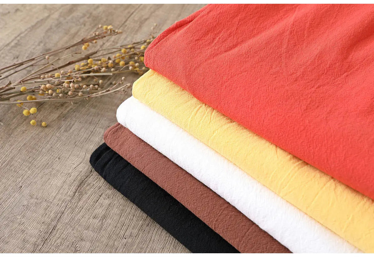 Woman Pants Casual Cotton Linen  LOOSE Solid Ankle-Length Pants Elastic Waist